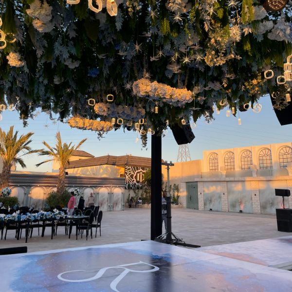Floral Chandelier Installation